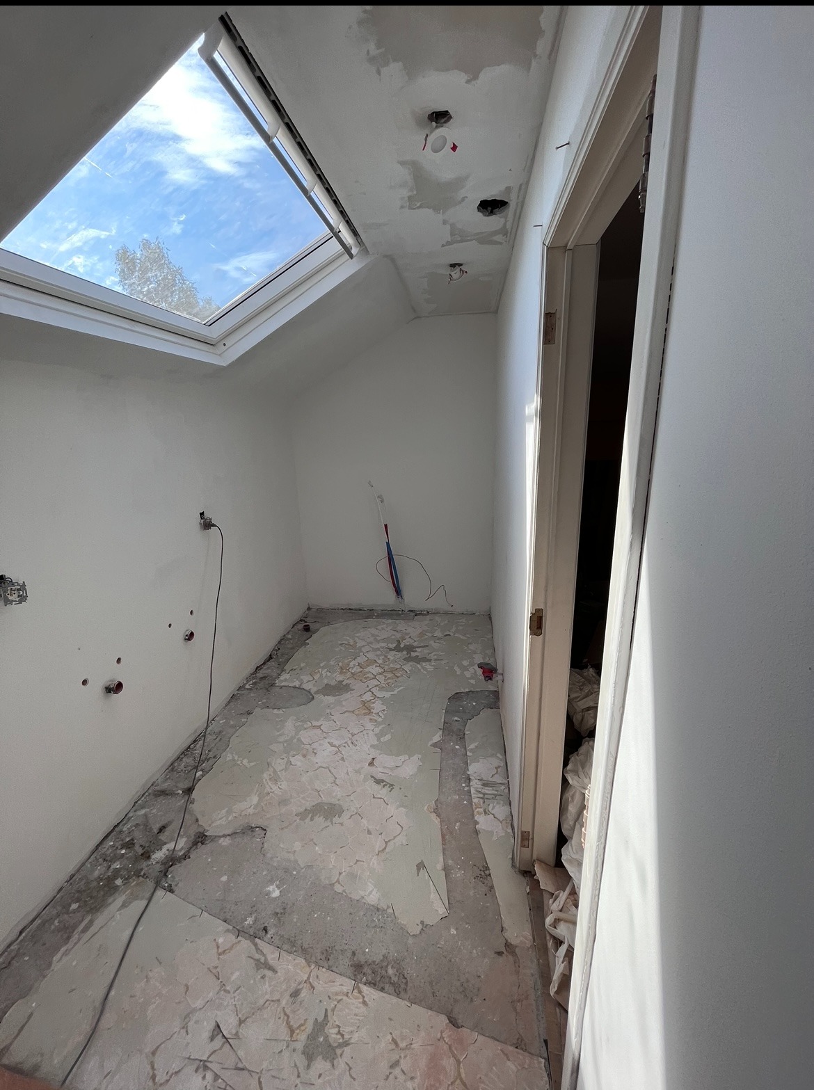 Salle de bain pendant les travaux